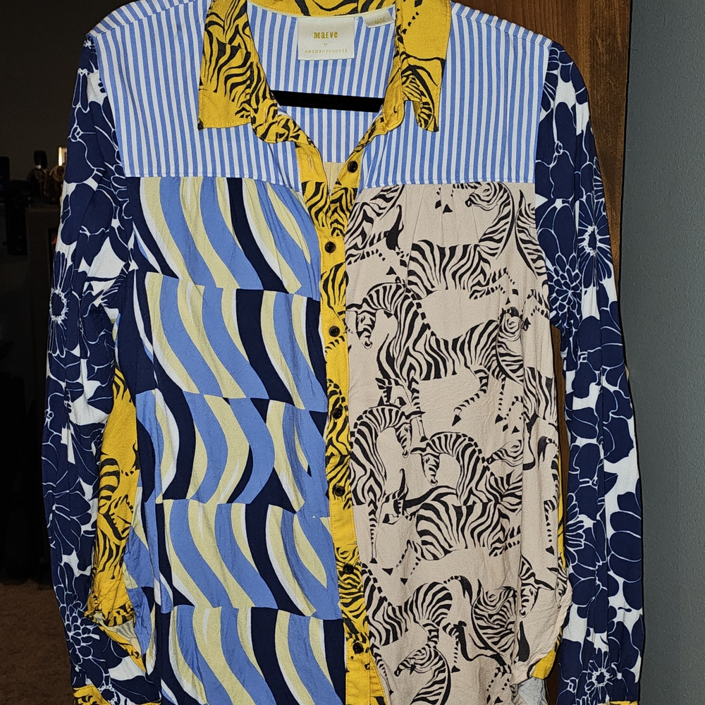 Maeve Multicolor Button Down Shirt